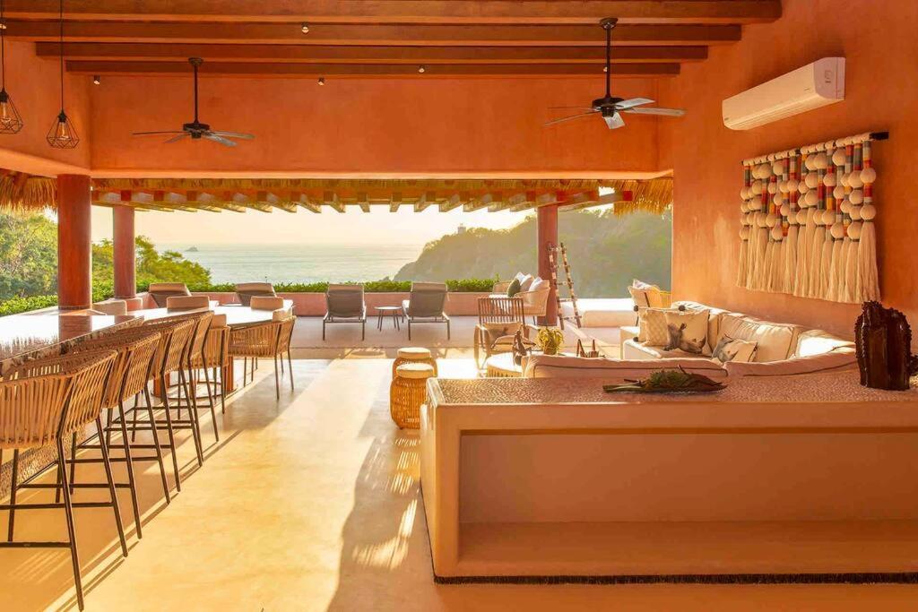 زيهواتانيجو Exclusiva Villa En Punta Garrobo المظهر الخارجي الصورة